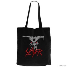 Slayer Demon Siyah Kanvas Bez Çanta