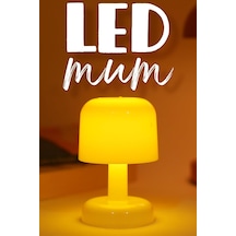 Led Mum İskandinav Tip Pil Dahil Dumansız Alev Ledli Yapay Dekoratif Mum Dekor Işığı Pt427 Krem Genel