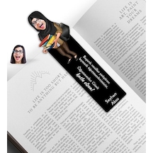 Kişiye Özel Tesettürlü Kadın Öğretmen Karikatürlü Ahşap Kitap Ayr (516349795)