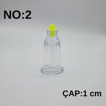 Hacamat & Masaj Kupası No:2 Silikon Tıpalı 10 Adet