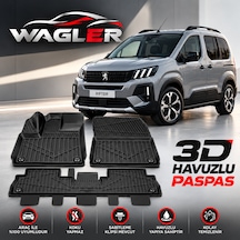 Wagler Peugeot Rifter 2019 Sonrası Havuzlu Paspas