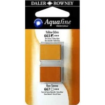Daler Rowney Aquafine Sulu Boya Tablet 2li Yellow Ochre-raw Sienn
