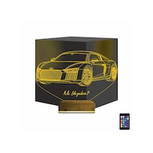 Luvivia Spor Araba Audi Kişiye Özel 3d Lamba - Masa Gece Lambası V1 Şeffaf
