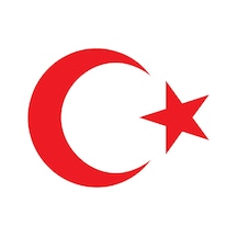 Ayyıldız (Bayrak) Sticker. 5 Farklı Ebatta