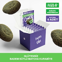 Glütensiz Badem Sütlü Matcha Proteinli Cookie 50 Gr X 6 Adet