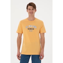 U.S. Polo Assn. Erkek Regular Fit Bisiklet Yaka Turuncu Tişört 50307311-VR202