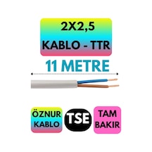 Öznur 2x2,5 Ttr Kablo Beyaz Metre Seçenekli - 11 Metre