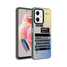 Xiaomi Redmi Note 12 4g Kılıf Vibe Desenli Kamera Yükseltili Mat Parmak İzi Tutmayan Silikon Celikaksesuar Klavye