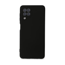Samsung Uyumlu Galaxy A22 Uyumlu Kılıf Nano İçi Kadife Silikon - Siyah