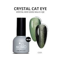 Momo Professional Kristal Kedi Gözü Kalıcı Oje Ce09 Yarı Şeffaf Yeşil 10 Ml