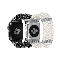 Ally Apple Uyumlu Watch 7-8 45mm 6-5-4 44mm Full Boncuk Taşlı Kordon Kayış 3-2-1 42mm- 5775