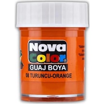 Turuncu Guaj Boya 25 ml 1 Adet Nova Color Su Bazlı 25 ml Guaj Boy Turuncu