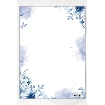 A5 Çiçek Bloknot Çizgisiz Defter - 50 Yaprak - Memopad - Notepad - Not Defteri - Not Kağıdı - 2877 Çok Renkli