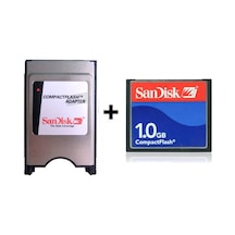 Sandisk 1 GB CF Kart Compact Flash + Pcmcia CF Adaptör