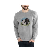 Panda Baskılı Gri Erkek Örme Sweatshirt (530943796) Panda Baskılı Gri Erkek Örme Sweatshirt (530943796)