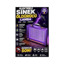 Elektrikli Sinek Öldürücü Lamba Şarjlı, Sessiz, Led Işıklı Etkili Koruma Evimdeyokyok