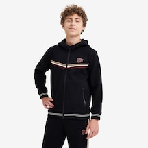 Lescon Siyah Çocuk Fermuarlı Kapüşonlu Sweatshirt 26n-3130