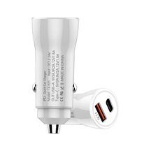 Sones P21 Taşınabilir Pd 20w + Qc 3.0 18w Çift Bağlantı Noktalı Hızlı Araç Şarj Cihazı Beyaz