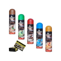 Araç İçi Torpido Plastik Parlatıcı 220ml Sprey Ebrayn 5 Ad+sünger