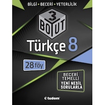 8. Sınıf 3 Boyut Türkçe- Tudem Yayınları