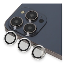 Urr iPhone Uyumlu 15 Pro Max Uyumlu Rhomb Snakeskin Ar Premium Kamera Lens Koruyucu