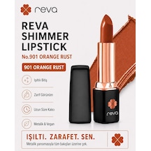 Shimmer Lipstick Orange Rust - Işıltı Ruj - No: 901 - Vegan & Temiz Içerik Çok Renkli