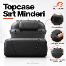 Motenar Topcase Çanta Sırt Dayama Minderi Cırtlı Siyah