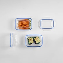 Lock & Fresh 3'lü Saklama Kabı Seti 400-800-1400 Ml - Hava Geçirmez, 4 Kilitli, Silikon Contalı, Modüler Ve Yerden Tasarruflu Gıda Saklama Kabı