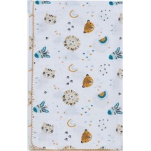 Hayvanlar Alemi Desenli Işleme Detaylı Müslin Örtü Battaniye 80 9 Çok Renkli