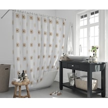 Zethome Jackline Banyo Duş Perdesi 6969 Çift Kanat 2X120X200 Çok Renkli