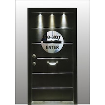 Do Not Enter Yazılı Genç Odası Eğlenceli Dekoratif Kapı Aynası Şeffaf