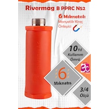 Rivermag Güçlendirilmiş 6 Mıknatıslı N52 Manyetik Kireç Kırıcı Önleyici 3/4 Beyaz Eşya Banyo Tesisatı