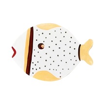 Balık Tasarım Ahşap Supla - Amerikan Servis - Tabak Altı Model 5 Çok Renkli