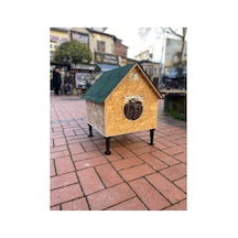 Kedi Evi Kedi Yuvası İç Ve Dış Mekan Su Ve Kar Yalıtımlı Özel Üretim Kedi Barınağı 55x45x65 Cm