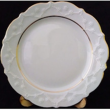 Porland Yaldızlı Düz Pasta Tabağı 6' lı 20 CM