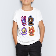 Five Nights At Freddy'S Baskılı Unisex Çocuk Tişört T-Shirt Mr-0 (535319482) Beyaz