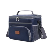 Pazly 16l Büyük Kapasiteli Sızdırmaz Termal Öğle Yemeği Çantası Piknik Soğuk/sıcak İzoleli Omuz Çantası Mavi Mavi