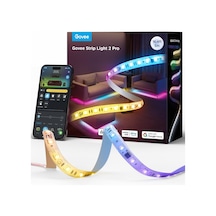 Govee Led Şerit Işığı 2 Pro 5m, Beyaz Işıklı Akıllı Rgbıc, Led Şerit Matter, Alexa Ve Google Assistant İle Çalışır, Dıy Renk, Müzik Senkronizasyonlu Uygulama Kontrolü, Oturma Odası, Yatak Odası İçin Siyah