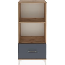 Arges Dolap Tek Raflı Tek Çekmeceli 60x30x134 Çam-antrasit Çam