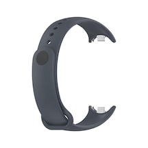 Xiaomi Mi Band 8/9 İle Uyumlu Silikon Spor Kayış, Soft Jel Band, Gri, Mi-band-8-9-klsk-gri