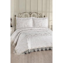 Çeyiz Diyarı Fransız Dantelli Valoria Çift Kişilik Yatak Örtüsü 230x250 Cm Çok Renkli