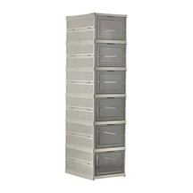 Katlanabilir Ayakkabılık, Taşınabilir Organizer, 6 Katlı Açık Ceviz