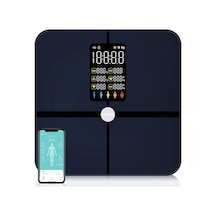 Fitsmart Plus Bluetooth Çok Fonksiyonlu Yağ Ölçer Akıllı Tartı Siyah
