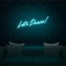 Let's Dance Yazılı Neon Tabela Turkuaz