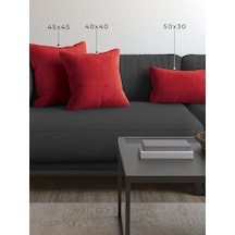 Br Demor Home Soft Series Saltanat Kırmızısı Kırlent, Yastık Kılıfı Saltanat Kırmızısı
