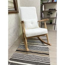 Asedia Trend Naturel Teddy Krem Sallanan Sandalye