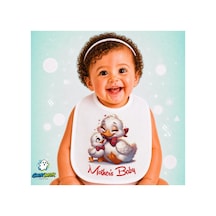 Annesinin Bebeği Keten Bebek Mama Önlüğü Yumuşak - Emici - Yıkanabilir - Özel Tasarım P002 Çok Renkli