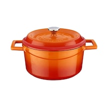 Lava Trendy Turuncu 20 Cm Derin Döküm Tencere Outlet