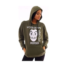 Gugus Basic Kapüşonlu Sweatshirt Hakii