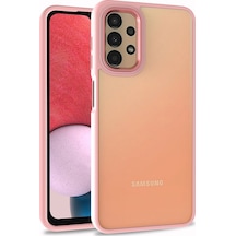 Mobilteam Galaxy Uyumlu A13 4g Kılıf Flora Kapak - Rose Gold Rose Gold